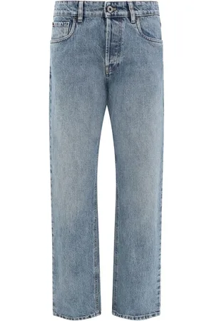 Miu Miu Straight Jeans, female, , Size: W26 High-Waisted Straight Jeans with Belt Loops