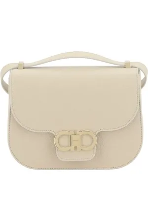 Salvatore Ferragamo Cross Body Bags, female, , Size: ONE SIZE Geometric Leather Shoulder Bag with Gold Gancini