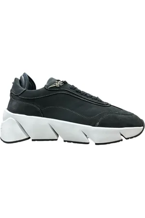 Paciotti Sneakers, male, , Size: 7 US Navy Nubuck Sneakers with Logo Detail