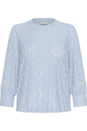 Kaffe Blouses, female, , Size: 2XL Lace Blouse Soft Chambray Stylish Model