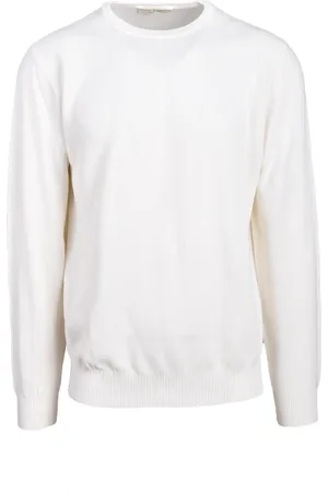 FILIPPO DE LAURENTIIS Round-neck Knitwear, male, , Size: 4XL Cotton Sweater - Maglioncino Style