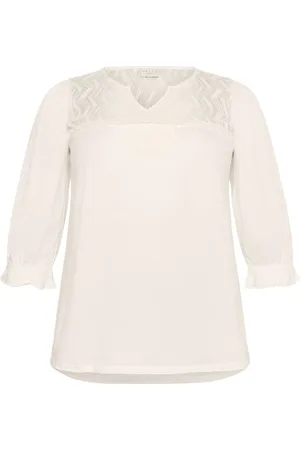 Kaffe Blouses, female, , Size: XL Feminine Blouse with ¾ Sleeves