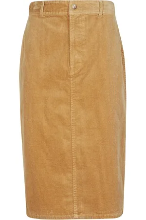 Ralph Lauren Midi Skirts, female, , Size: XS Corduroy High-waist Pencil Midi Skirt