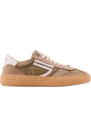 Puraai Sneakers, female, , Size: 9 US Green beige sneakers with white leather details