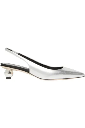 Max Mara Pumps, female, , Size: 7 US Silver Boule Heel Sandals