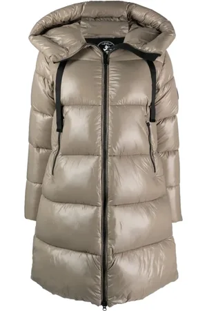 save the duck Winter Jackets, female, , Size: XL Grey Hoodie Isabel Coat
