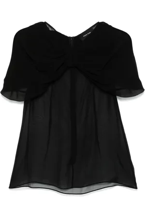Simone Rocha Blouses, female, , Size: S Bow Detail Fitted Top