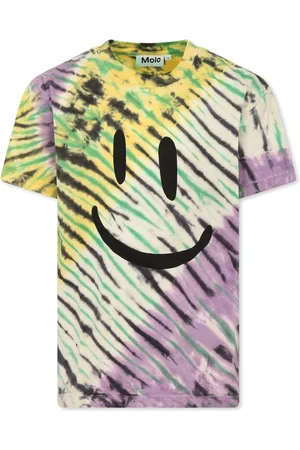 Molo T-Shirts, unisex, , Size: 6 Y Cotton T-shirt with Smiley Patch