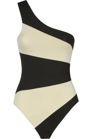 ‎Taller Marmo‎ One-piece, female, , Size: S One-Shoulder Stripe Swimsuit