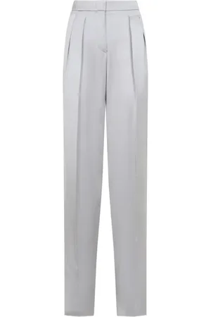 Giorgio Armani Slim-fit Trousers, female, , Size: S Silk Double Satin Pants