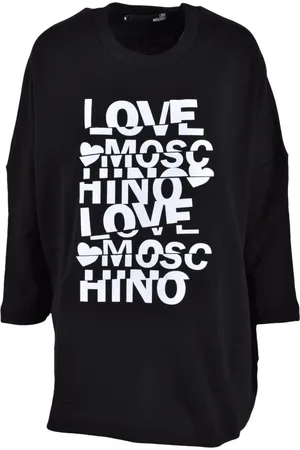 Moschino Oversized Tops, female, , Size: S Cotton Sweatshirt - Model: Felpa