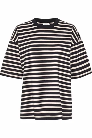 Kaffe T-Shirts, female, , Size: XL Striped Sweatshirt with Wide Sleeves