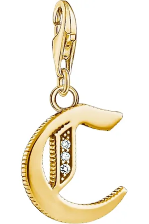 Thomas Sabo Jewellery, female, , Size: ONE SIZE Charms with Carriers Charm Pendant Letter C gold 1609-414-39