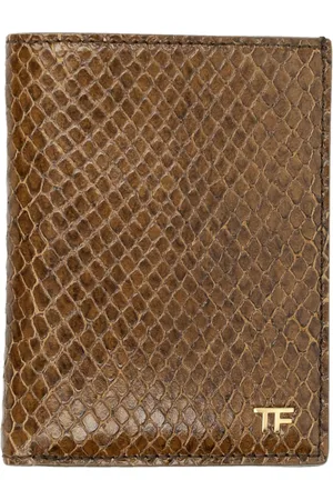 Tom Ford Wallets & Cardholders, male, , Size: ONE SIZE Python Print Folding Card Wallet