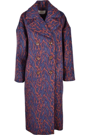 ULLA JOHNSON Double-Breasted Coats, female, , Size: M Wool Blend Double-Breasted Coat