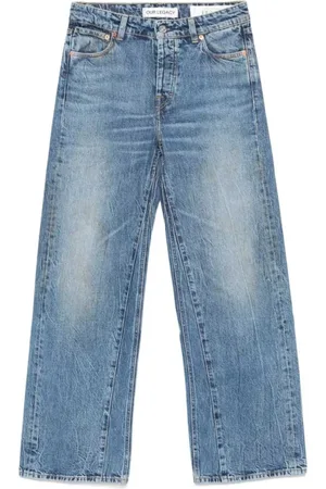 OUR LEGACY Straight Jeans, female, , Size: W28 Vintage-Stain Washed Denim Wide Leg Jeans