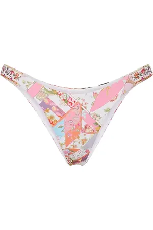 Camilla Bikinis, female, , Size: M White Floral Bikini Bottom Cheeky Cut