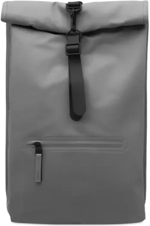 Rains Backpacks, unisex, , Size: ONE SIZE Waterproof Rolltop Backpack Grey-Mochilas