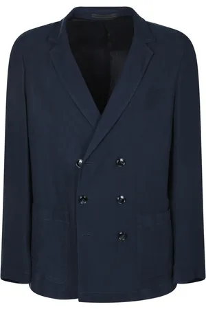 Giorgio Armani Blazers, male, , Size: M Silk-effect double-breasted jacket