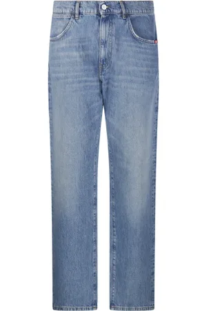 AMISH Straight Jeans, male, , Size: W34 Denim Jeans for Men and Women
