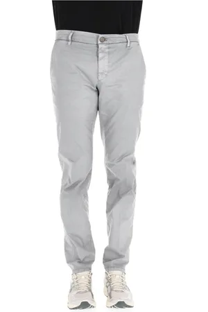 PT Torino Chinos, male, , Size: W30 Grey Cotton Twill Pants