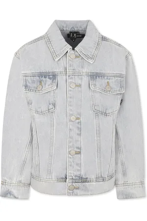 Molo Light Jackets, unisex, , Size: 2 Y Denim Jacket with Embroidered Banana