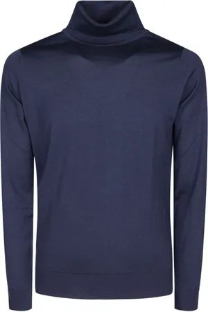 JOHN SMEDLEY Turtlenecks, male, , Size: L Light Merino Wool Turtleneck Sweater