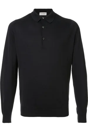 JOHN SMEDLEY Polo Shirts, male, , Size: L Navy Polo Shirt Slim Fit