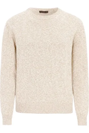 Oscar Jacobson Round-neck Knitwear, male, , Size: 2XL Cotton Sweater with Roundneck