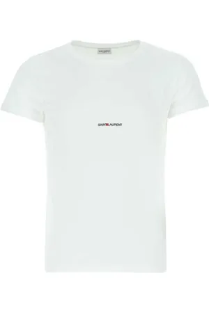 Saint Laurent T-Shirts, male, , Size: M Round Neck T-Shirt in