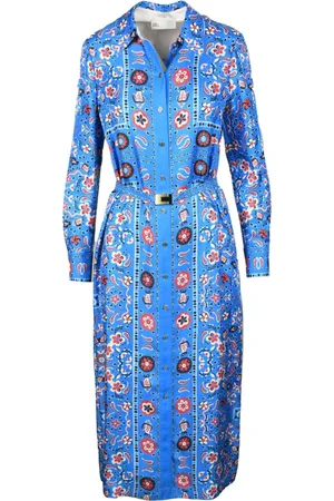 Tory Burch Shirt Dresses, female, , Size: S Silk Long Shirt Dress