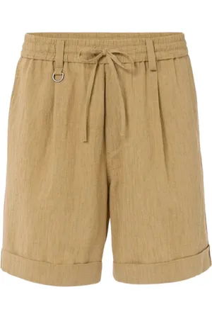 Paolo Pecora Casual Shorts, male, , Size: M Camel Bermuda with Elastic Belt