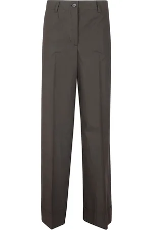 P.A.R.O.S.H. Wide Trousers, female, , Size: S Wide-Leg Turned-Up Hem Trousers