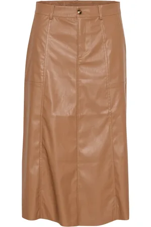 Cream Midi Skirts, female, , Size: 2XL A-line Skirt Cinnamon Swirl