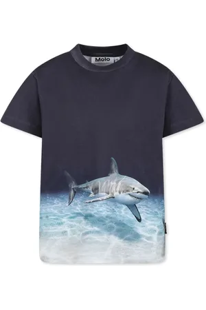 Molo T-Shirts, unisex, , Size: 2 Y Shark Print T-Shirt