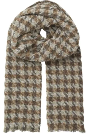 Samsøe Samsøe Scarves, unisex, , Size: ONE SIZE , Brown, and Grey Scarf