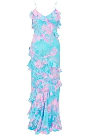 LOVESHACKFANCY Maxi Dresses, female, , Size: L Pastel Ruffle Maxi Dress