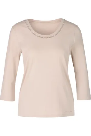 Marc Cain Long Sleeve Tops, female, , Size: L T-shirt with J15 design