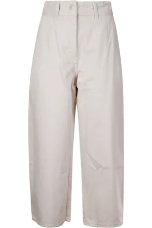 STUDIO NICHOLSON Wide Trousers, female, , Size: 2XS Jeans with White Details