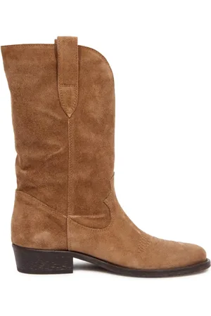 Via Roma Cowboy Boots, female, , Size: 6 US Suede Boots, Made in Italy, Model 3381