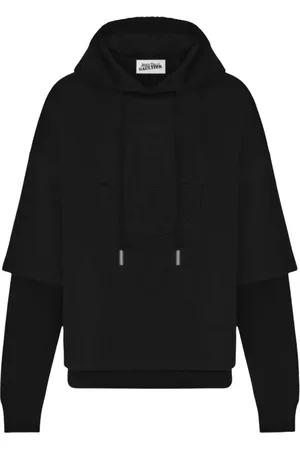 Jean Paul Gaultier Hoodies, female, , Size: XS layered hoodie with hood