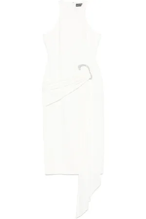 DAVID KOMA Party Dresses, female, , Size: S Draped Dress with Rear Slit