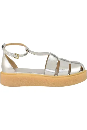 Max Mara Flat Sandals, female, , Size: 11 US Leather Sandal with Rubber Sole