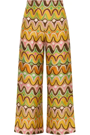 Maliparmi Wide Trousers, female, , Size: M Collection Print Trousers