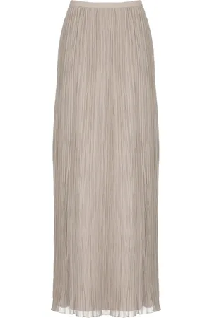 Alberta Ferretti Maxi Skirts, female, , Size: S Pleated Silk Skirt Women