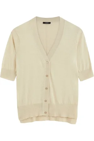 Joseph Cardigans, female, , Size: L Silk Cotton Cardigan Lightweight Semi Sheer