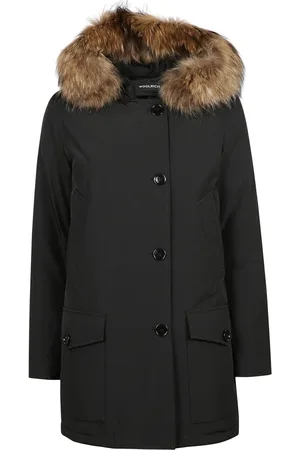 Woolrich Parkas, female, , Size: XS Detachable Fur Parka for Arctic Weather