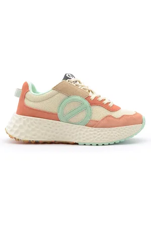 No Name Sneakers, female, , Size: 8 US Mesh Sneakers with Orange and Blue Suede