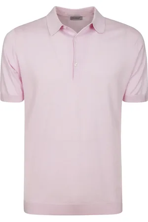 JOHN SMEDLEY Polo Shirts, male, , Size: L Knit Polo Shirt with Short Sleeves