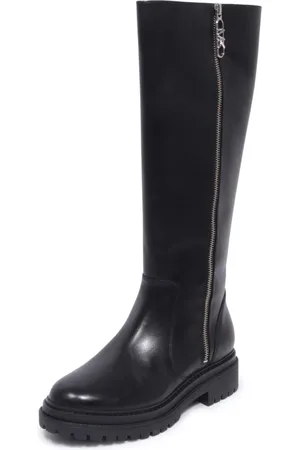Michael Kors High Boots, female, , Size: 6 1/2 US Leather Regan Boot with Double Zip